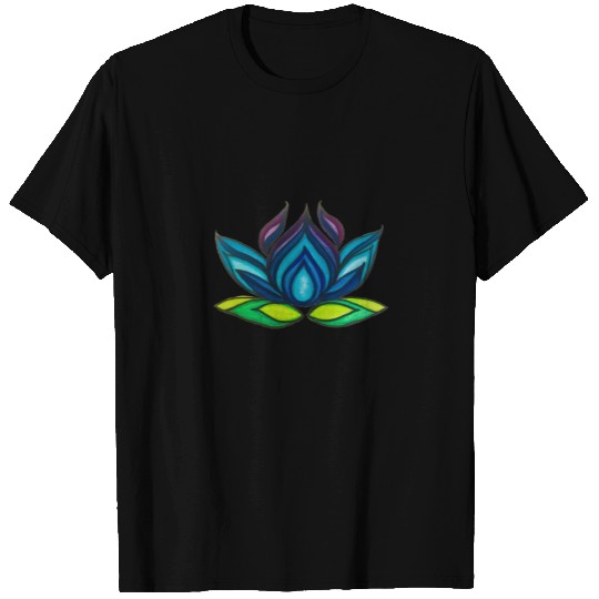 Blue Lotus Yoga Logo, Plain T Shirts