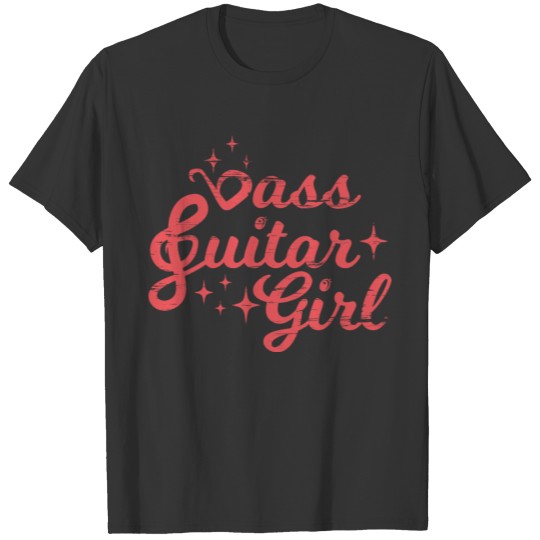 Cute Electric Bass Guitar Girl Gift Design pk T-shirt