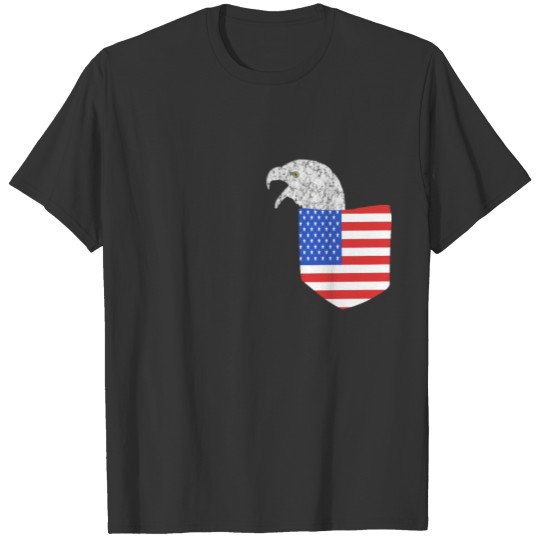Pocket Eagle 4th of July American Patriotic Gifts T Shirts