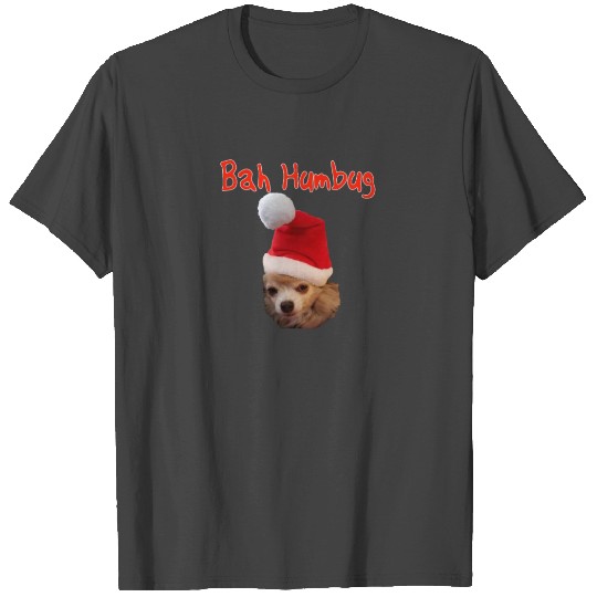 Long Hair Chihuahua Bah Humbug Funny Christmas T Shirts