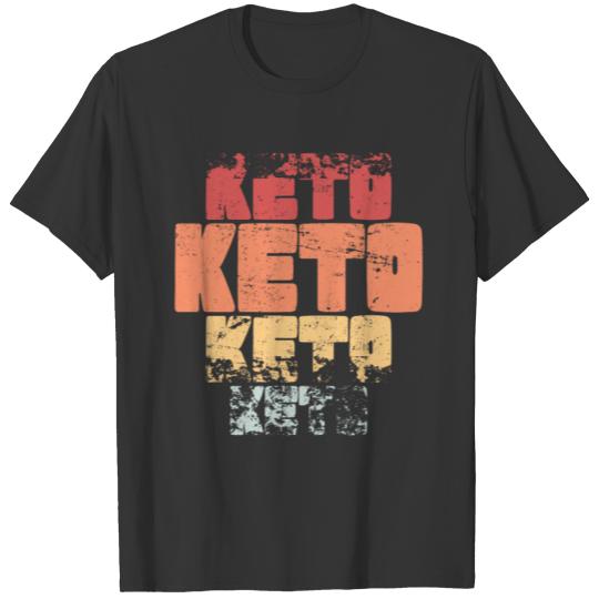 Retro Keto Shirt Vintage Ketosis Ketone Diet Distressed T-shirt