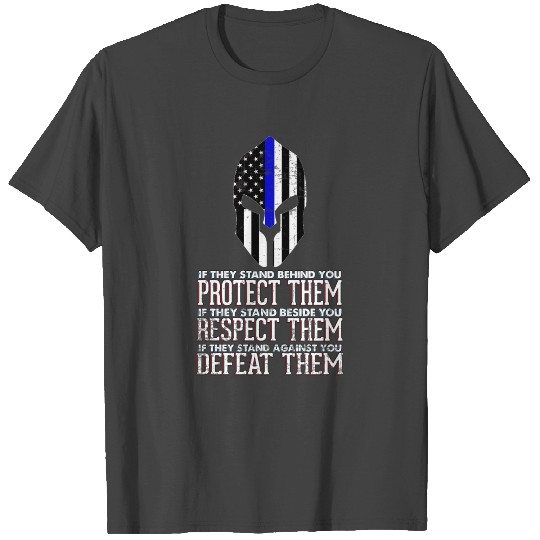 American Flag, Sparta, blue line, gift, Patriot T Shirts