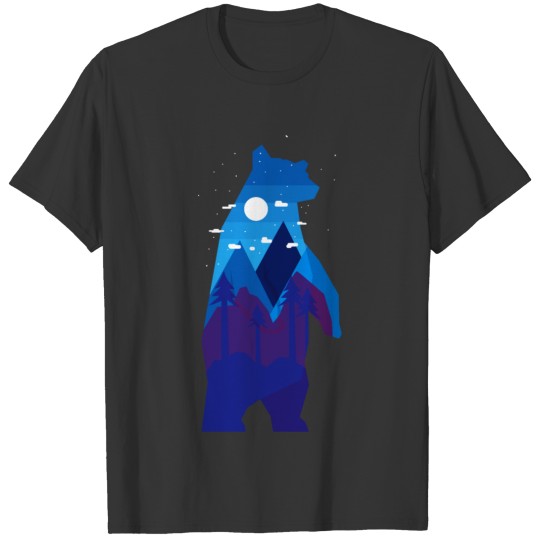 Bear Forest Abstract T Shirts