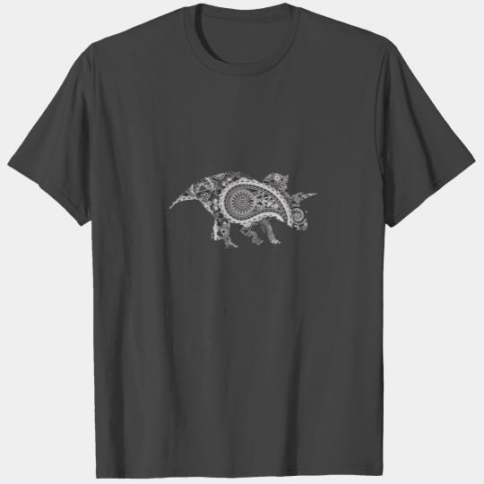 Triceratops Mandala Pattern Dinosaur Dino T Shirts