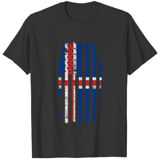 USA Iceland flag T-shirt