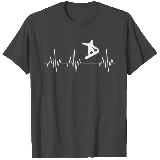 Heartbeat Snowboarding Snowboarder Winter Sports T Shirts
