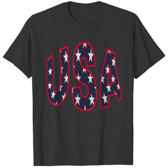 USATS USA superhero rwb stars T-shirt