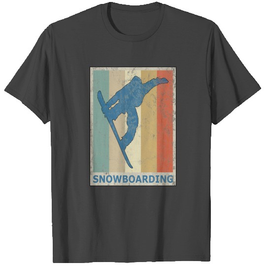 Vintage Retro Style Snowboarding Snowboarder T Shirts