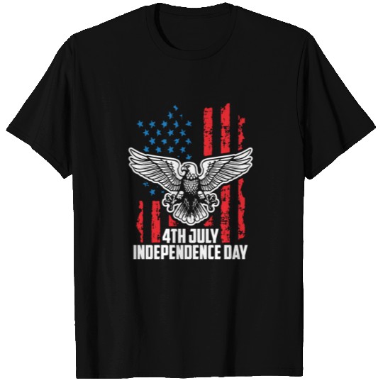 Independence Day 4th Of July - Eagle Flag T Shirts