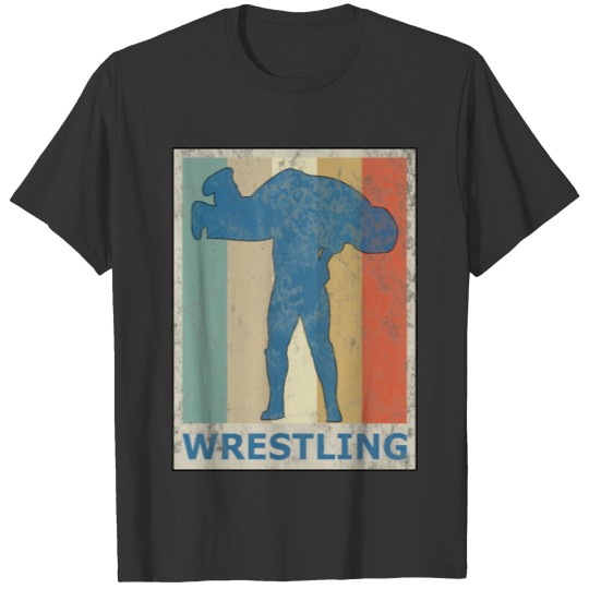 Retro Vintage Style Catcher Wrestler Wrestling T Shirts