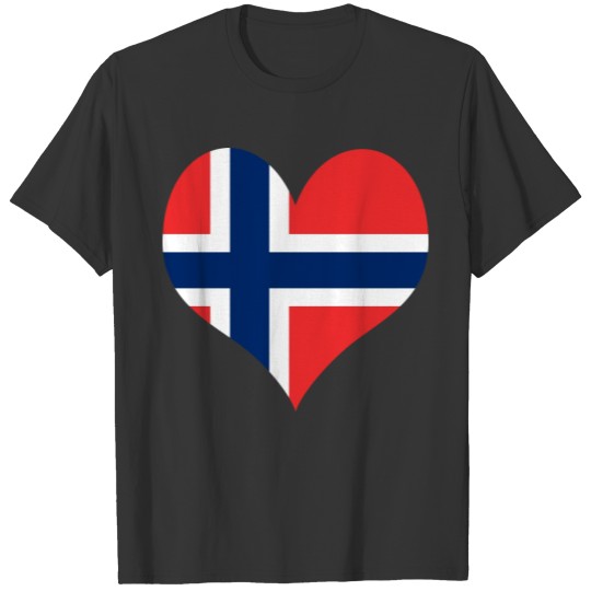 Heart Norway Love country europe gift idea T-shirt