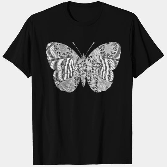 artTS BATIK BUTTERFLY B&W T Shirts