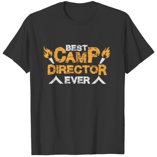 Funny Camp Director Camping Campfire Beer Camper T-shirt