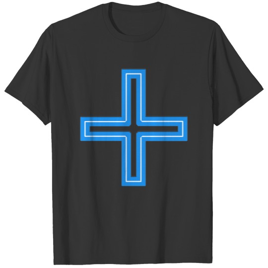Cross L-Blue L T Shirts