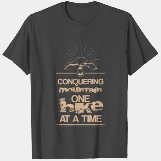Conquering Mountain Wanderlust Hiking Hills T Shirts