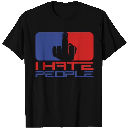 text hand middle finger evil cool logo humans stic T Shirts