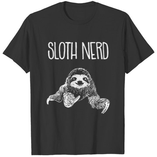 Sloth Nerd T Shirts Cute Slow Moving Animal Lover