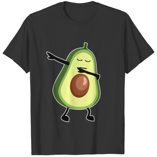 avocado fruit dabbing sliced gift idea T Shirts