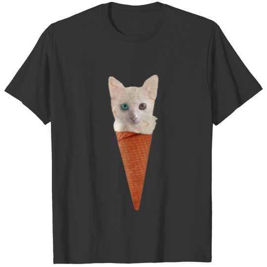 cat cone ice cream funny cute gift idea T-shirt