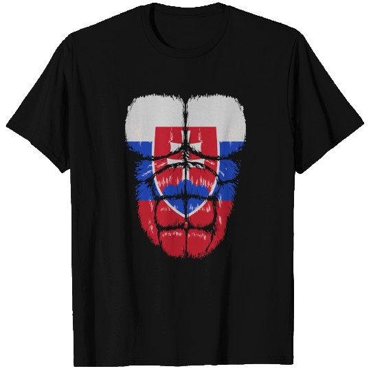 Slovakia flag Hulk muscles T Shirts