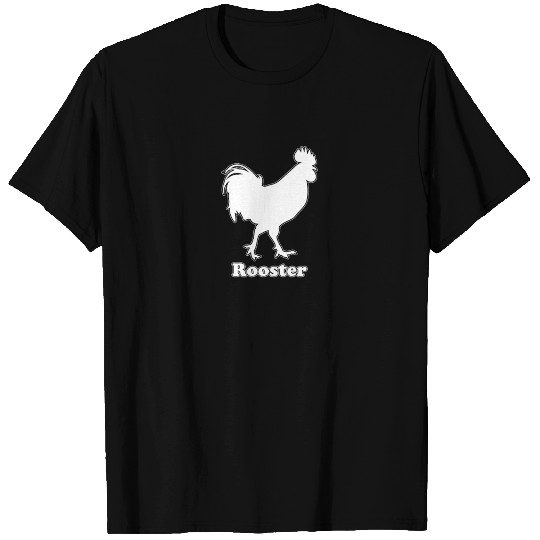 Rooster Couples T Shirts White Clean