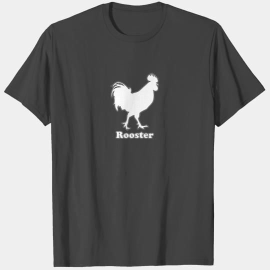 Rooster Couples T Shirts White Clean