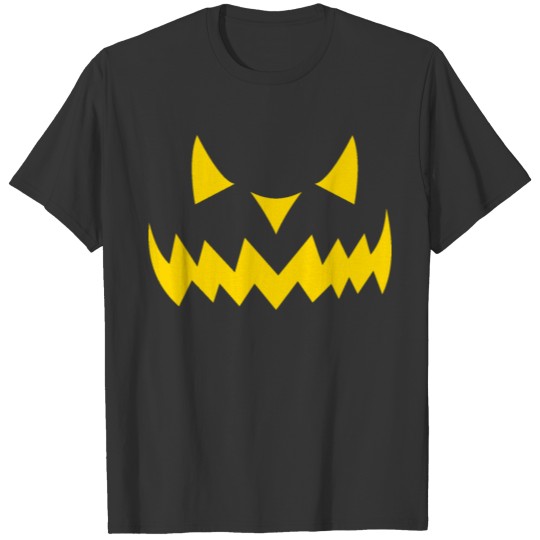 Happy Halloween - evil pumpkin smile (yellow) T-shirt