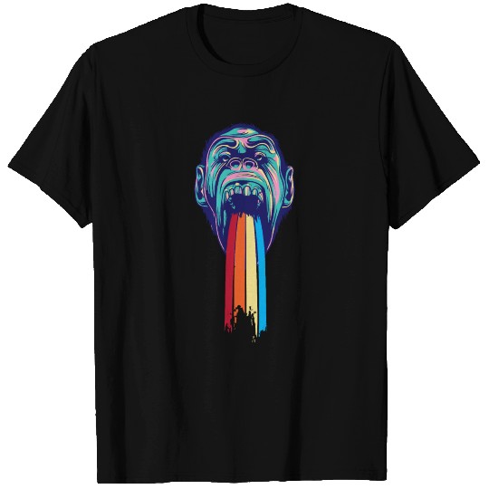 Rainbow King Kong Monkey Water fall Treasure Art T Shirts