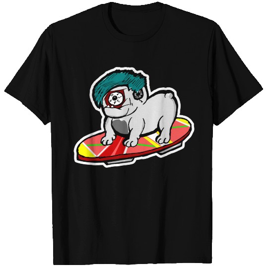 Funny Cyclops Pug Skating Hoverboard T Shirts