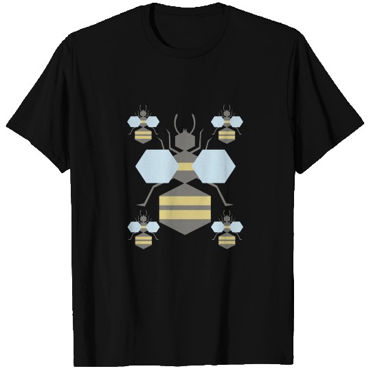 Bee swarm with queen bee T Shirts