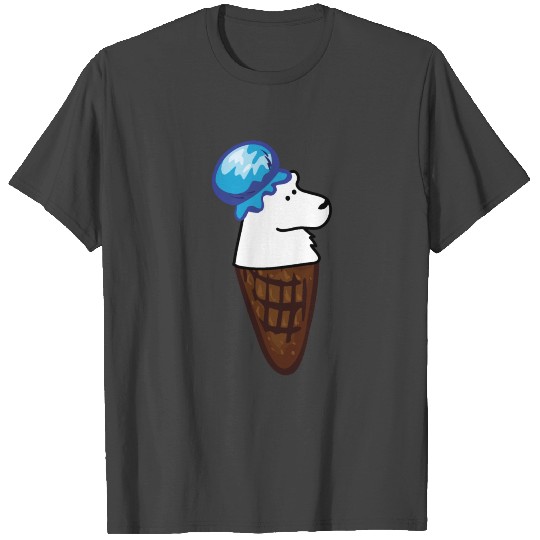 Polar bear ice cream in the waffle T Shirts