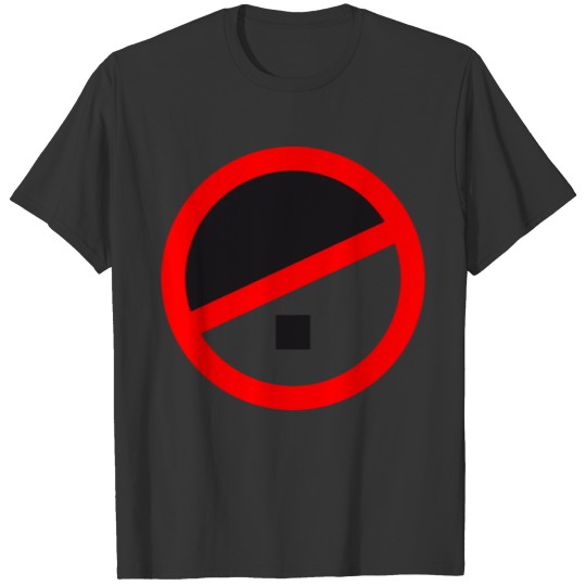 circle around adolf ban no no racism logo text aga T-shirt