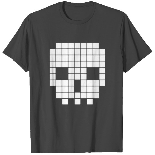 Retro Pixel Skull 8 Bit Era Geek Mens Loose Fit Co T Shirts