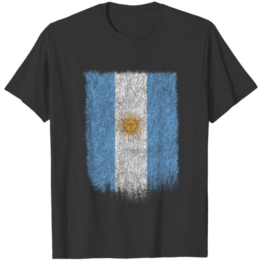 Argentinian Flag Shirt Argentina Flag T shirt Grunge Retro Design T-shirt