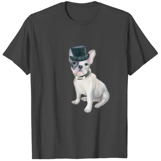 Frenchie French Bulldog Top Hat BONE Dogs In T Shirts