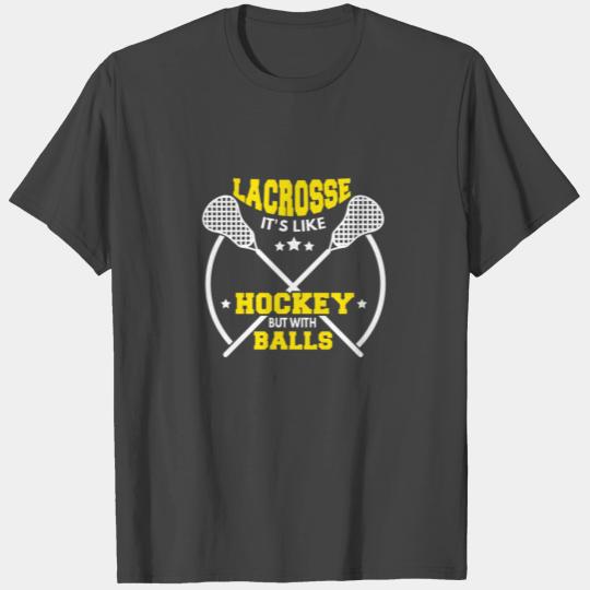 Lacrosse Like Hockey with Balls LAX Sport T Shirts