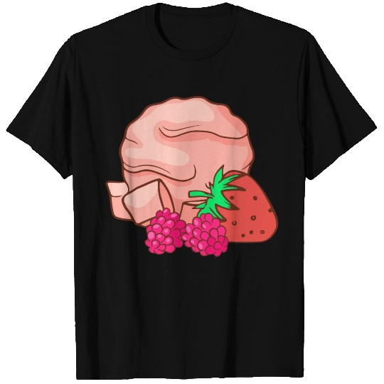 Raspberry Strawberry Icecream Gelato Sundae Summer T Shirts