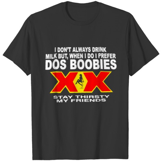 Dos Boobies Dos Equis Beer Parody Tee Funny Adult T-shirt