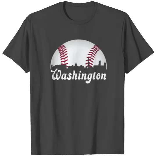 Washington DC Baseball National Mall Skyline Gift T Shirts