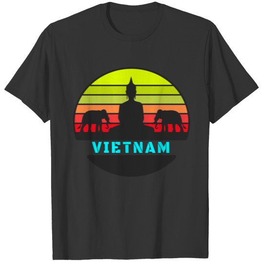 Vietnam with buddha and elephants T Shirts