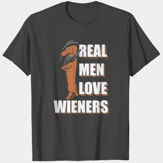 real men love wieners dogs husky T Shirts