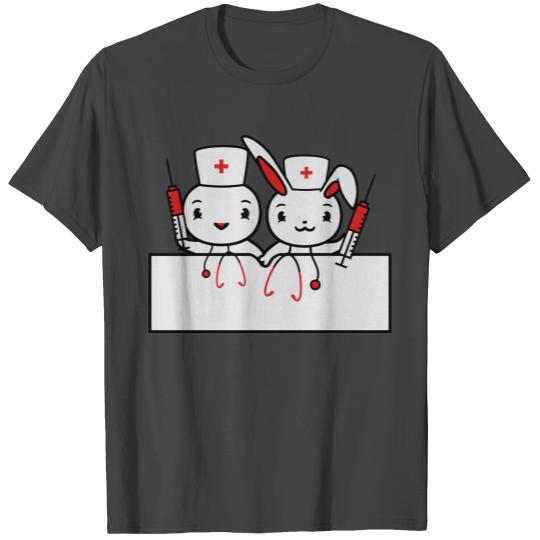 bird chicken chick team couple 2 rabbit bunny bunn T Shirts