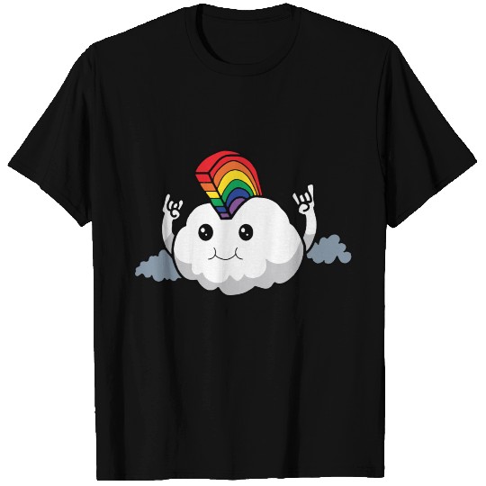 Gay Pride Rainbow Mohawk Cloud T Shirts