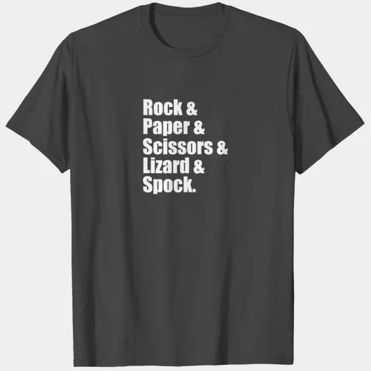 Rock Paper Scissors Lizard Spock Funny Logo T Shirts