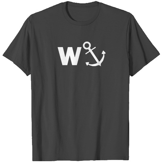 W Anchor Funny Pub joke T Shirts