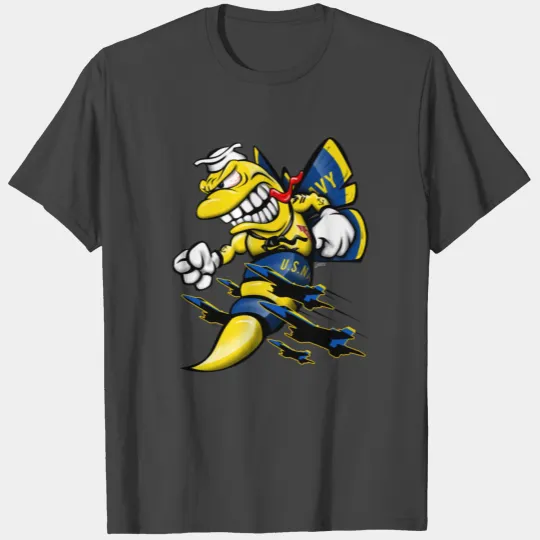 Cartoon Blue Angels F/A-18 Hornet T Shirts