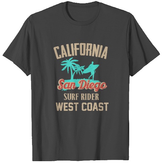 San Diego Surf Rider surfing in the USA T Shirts