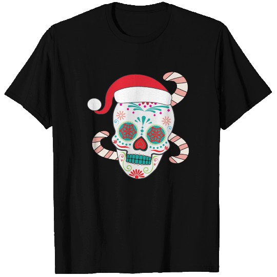 Christmas Themed Sugar Skull T Shirts