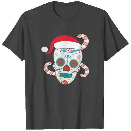 Christmas Themed Sugar Skull T Shirts