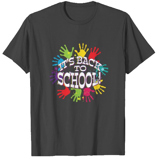 Back To School Hand Print Pre K Daycare Teacher T Shirts